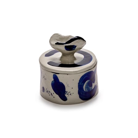Boîte Sophia 02 céramique bleu / Ø 12,5 x H 13 cm - Serax