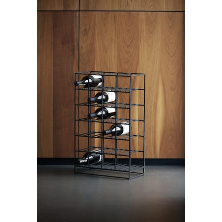 Casier à bouteilles  métal noir / 24 bouteilles - L 41 x H 67 cm - House Doctor