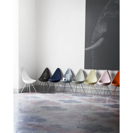 Chaise Drop plastique blanc / Réédition 1958 - Fritz Hansen