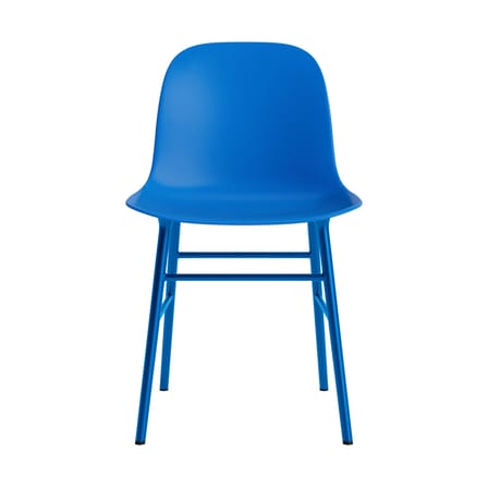 Chaise Form plastique bleu / Pieds métal - Normann Copenhagen