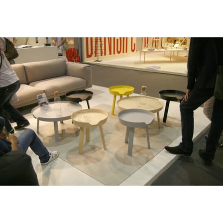 Around Small Coffee table wood white Ø 45 x H 46 cm - Muuto