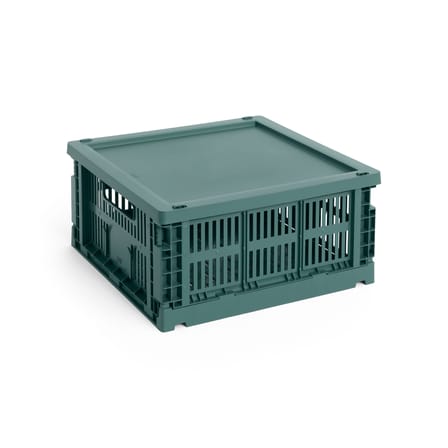 Couvercle  plastique vert / Pour panier Colour Crate Medium Square & Cube 30 x 30 cm - Hay