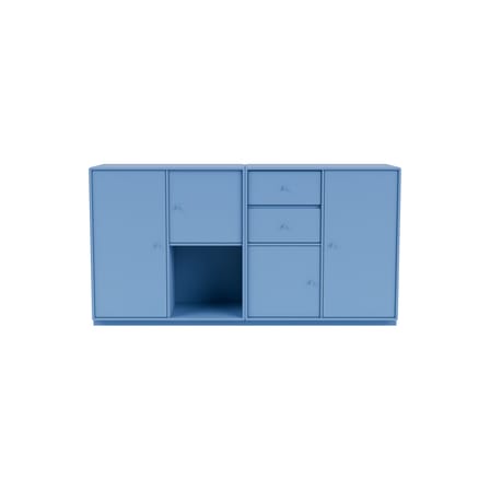 Couple Dresser wood blue / W 139.2 x D 38 x H 72.6 cm - MONTANA