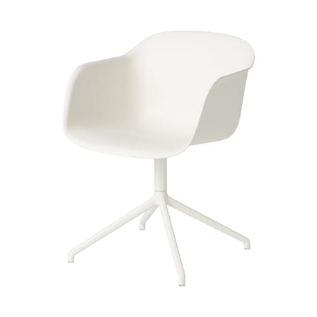 Fauteuil pivotant Fiber plastique blanc - Muuto