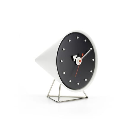 Horloge à poser Desk Clock - Cone Clock plastique blanc / By George Nelson, 1947-1953 - Vitra