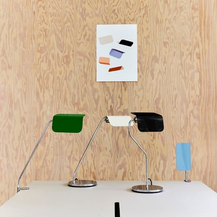 Lampe de table Apex métal noir / Orientable - Pied courbé - Hay