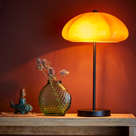Lampe de table Kinoko verre orange - Bloomingville