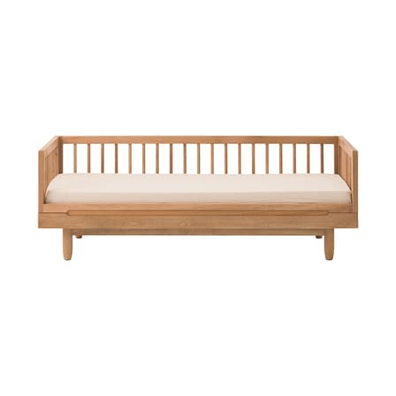 Letto bimbi Pure legno naturale / Panca - 75 x 145 cm / 3 montanti con barre - NOBODINOZ