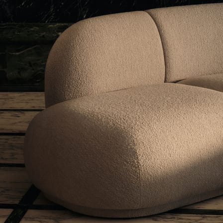 Rico Modular sofa  textile beige / Open side Unit right - UK version - Ferm Living