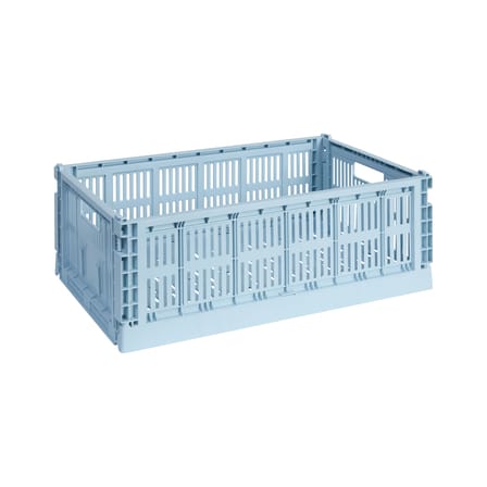Panier Colour Crate plastique bleu Large / 34,5 x 53 cm - Recyclé - Hay
