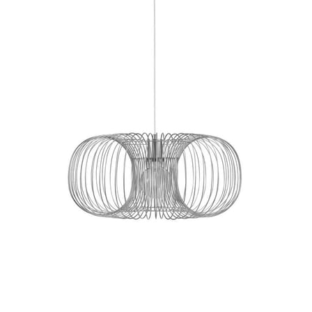Coil Pendant silver metal / Ø 50 cm - Steel - Normann Copenhagen