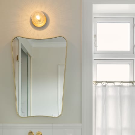 Applique salle de bains Liila 1 Small / Plafonnier - Ø 12 cm / Verre facetté - NUURA