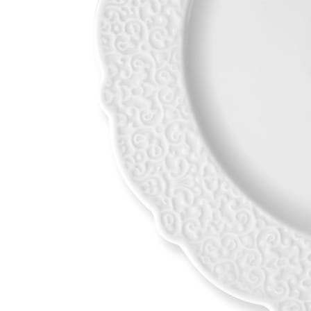 Plat de présentation Dressed céramique blanc / Ø 33 - Alessi