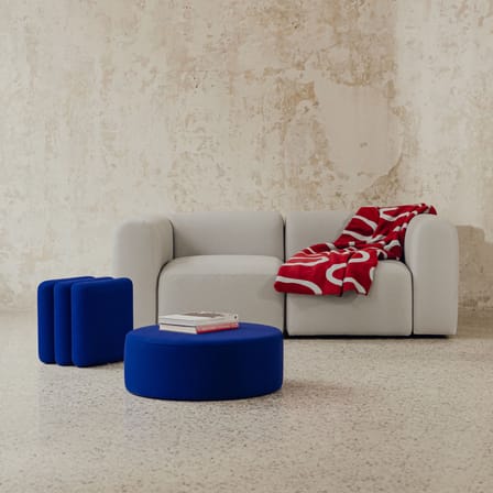 Pouf Radd tissu bleu - NOO.MA