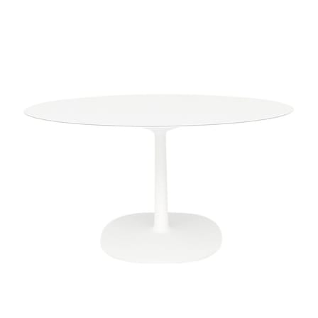 Runder Tisch Multiplo indoor/outdoor - keramik stein weiß Steinzeug in weiss / Ø 118 cm - Kartell