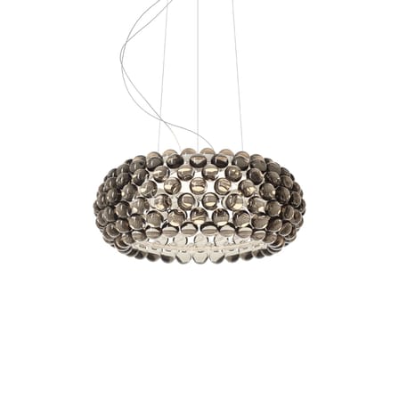 Suspension Caboche Plus plastique gris Medium / LED - Ø 50 cm - Patricia Urquiola, 2005 - Foscarini