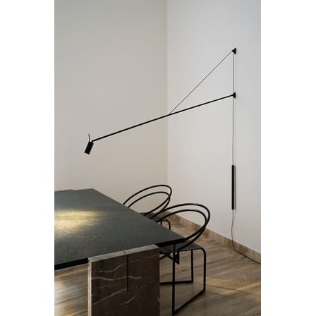 Applique avec prise Swan LED métal / Orientable - L 184 cm - Nemo