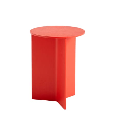 Table d'appoint Slit Wood bois rouge / Haute - Ø 35 X H 47 cm / Bois - Hay