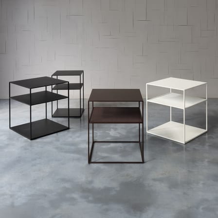 Table d'appoint Slim Irony Triplet métal noir / 40 x 40 x H 46 cm - Zeus