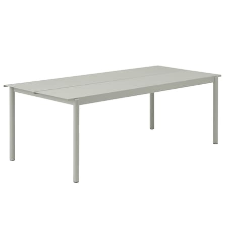 Table rectangulaire Linear métal gris /  220 x 90 cm - Muuto