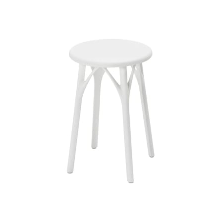 Tabouret A.I. LIGHT plastique blanc / H 45 cm - Conçu par intelligence artificielle / Recyclé - Kartell