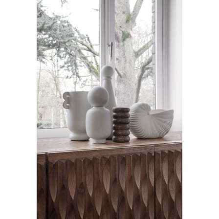 Vaso Shell ceramica bianco / L 31 x H 21 cm - Ferm Living