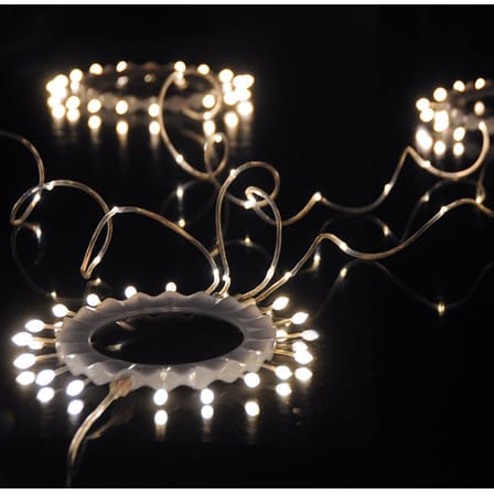 Applique avec prise Fleur de Givre plastique blanc transparent LED / Fixation murale - Tsé-Tsé