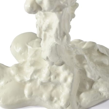 Bougeoir Drip Small métal blanc / H 14 cm - Pols Potten