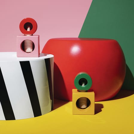 Casse-noix Twergi bois jaune / Ettore Sottsass, 1993 - Alessi