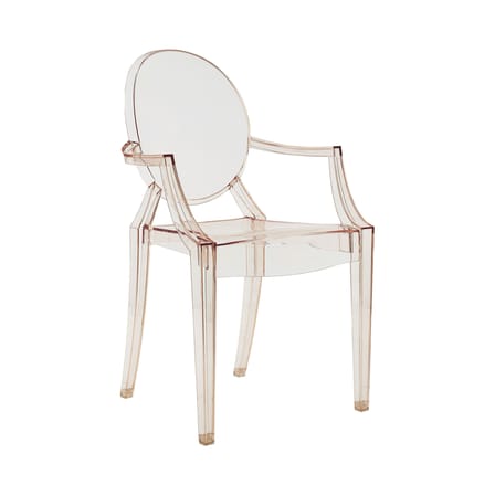 Fauteuil empilable Louis Ghost plastique orange / Polycarbonate 2.0 - Kartell