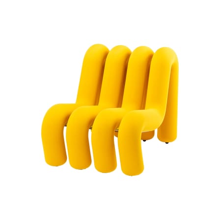 Fauteuil rembourré Extra Bold Sofa tissu jaune / Canapé modulable - L 72 cm (4 tubes) - Moustache