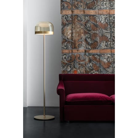 Lampadaire Equatore Small métal verre or / LED - H 135 cm - Fontana Arte