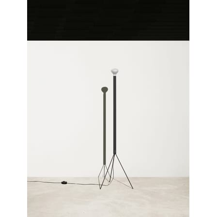 Lampadaire Luminator métal noir / A. & P. Castiglioni, 1954 - Flos