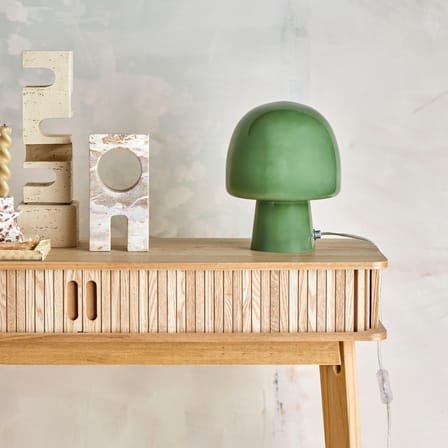 Lampe de table Paddy verre vert / Ø 20 x H 26,5 cm - Bloomingville
