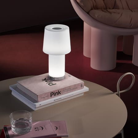 Lampe extérieur sans fil rechargeable Cameo LED verre blanc - Fontana Arte