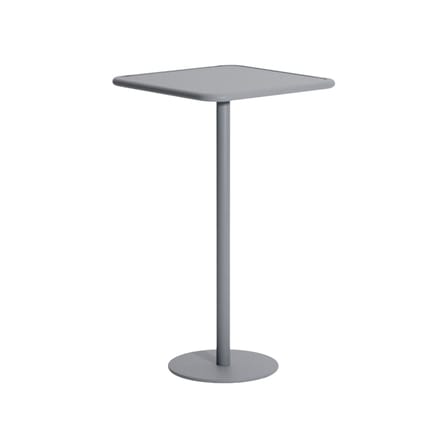 Mange-debout Week-end métal gris / 60 x 60 cm x H 105 cm - Aluminium - Petite Friture