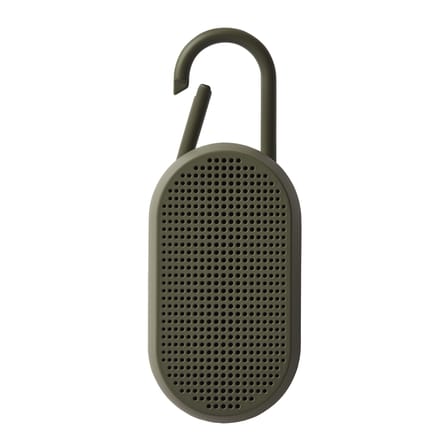 Bluetooth-Lautsprecher Mino T - 5W plastikmaterial grün / Wasserdicht - Integrierter Karabinerhaken / Docking Station - Lexon