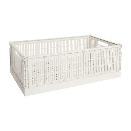 Panier Colour Crate plastique blanc X-Large / 42 x 68 cm - Hay