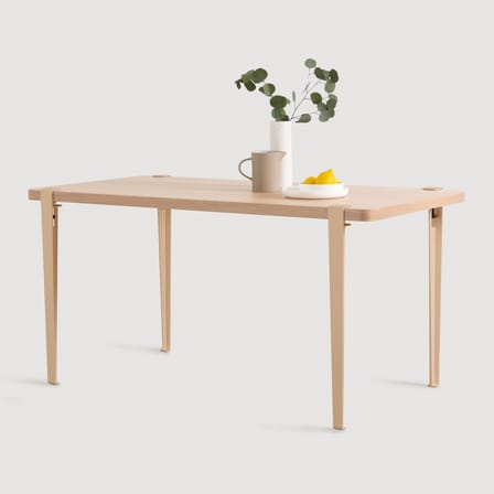 Pied  métal rose avec fixation étau / By Heju - H 75 cm / Pour créer table & bureau - TIPTOE