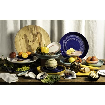 Plat de service Feast céramique bleu Medium / Ø 36 x H 6 cm - Serax
