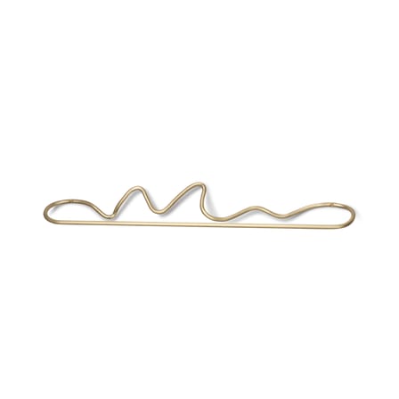 Porte-serviettes mural Curvature or métal / L 66 cm - Laiton - Ferm Living
