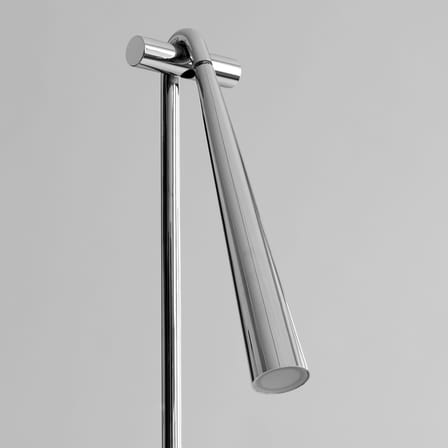 Lampada a stelo Snake metallo argento / Orientabile - 101 COPENHAGEN