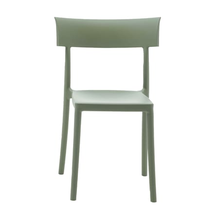 Stapelbarer Stuhl Catwalk plastikmaterial grün / Recycelt - Matte Soft-Touch-Oberfläche - Kartell