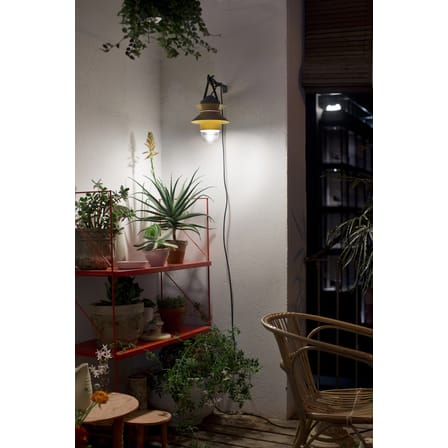 Lampe d'extérieur Santorini verre plastique jaune / à suspendre - Câble avec prise - Marset