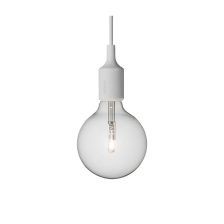 Suspension E27 plastique gris / Silicone - Ampoule incluse - Muuto