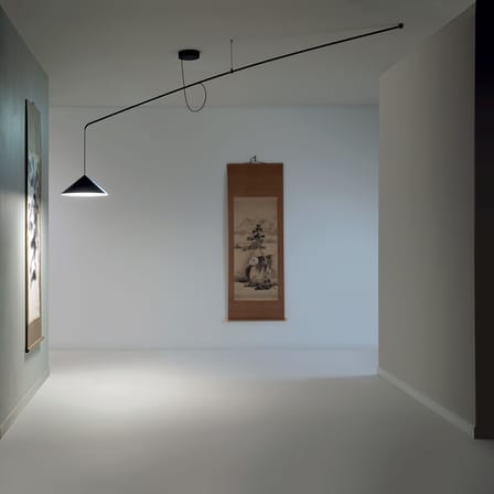 Suspension Vela 22 LED métal noir / Orientable / L 260 cm - Martinelli Luce