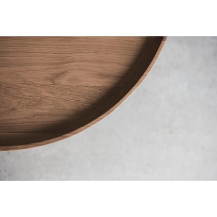 Table basse Plateau Large bois naturel / Ø 74 x H 42 cm - Plateau amovible - Bolia