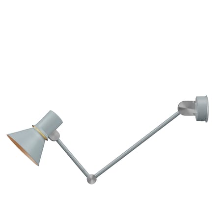 Type 80 W3 Wall light metal grey / Long articulated arm - Wall connection - Anglepoise