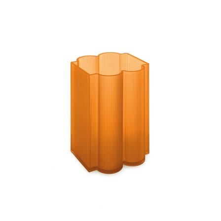 Vase Okra plastique orange / H 24 cm - Recyclé / Patricia Urquiola, 2023 - Kartell