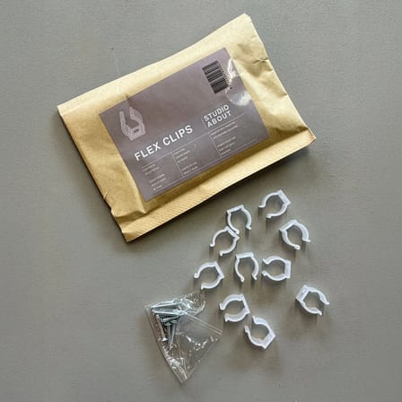 Accessoire  plastique transparent / 10 clips transparents pour guirlande lumineuse Flex Tube - STUDIO ABOUT